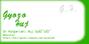 gyozo huj business card